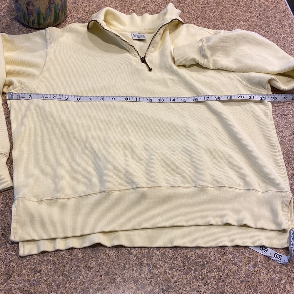 Columbia Yellow Partial Zip Pullover Top Medium S… - image 7